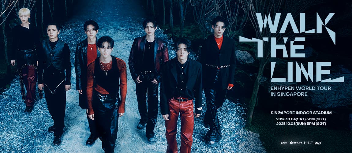 ENHYPEN - WORLD TOUR ‘WALK THE LINE’ IN SINGAPORE event poster
